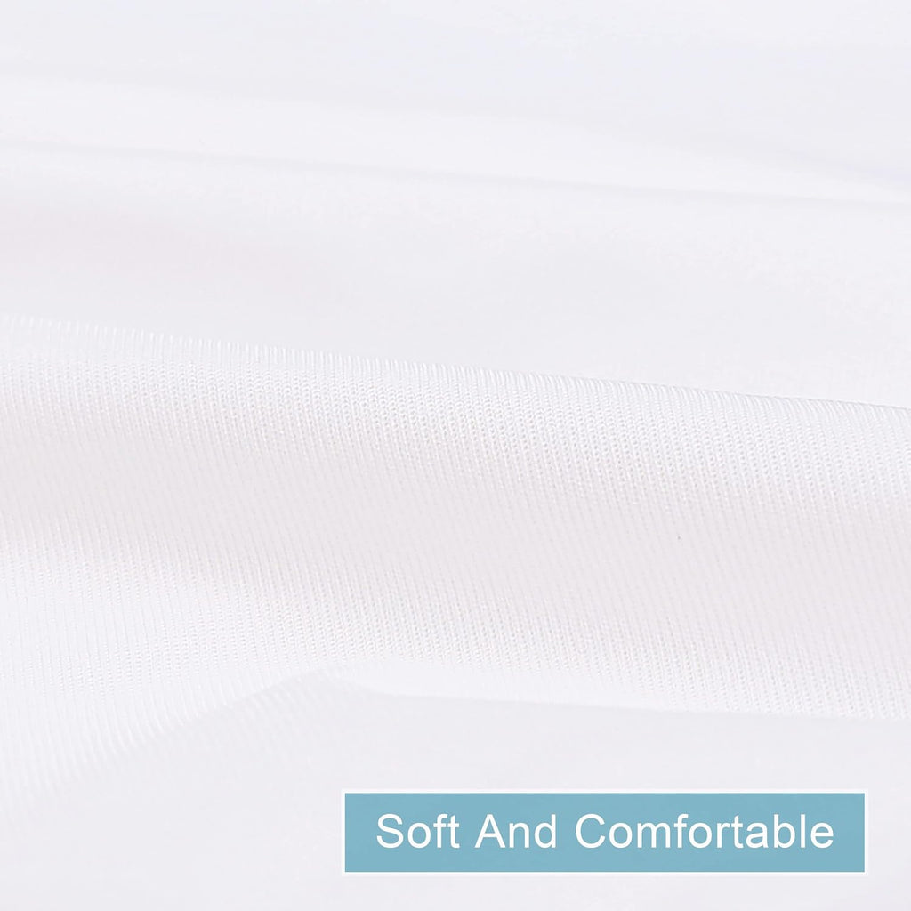 Ntbay 4 Pack Zippered Waterproof Standard Pillow Protectors, Super Soft Quiet Zip Pillow Protectors, 20x26 Inches Jersey Pure White Waterpr…