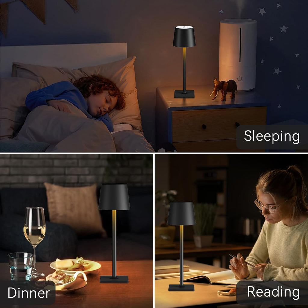 Yogaret 4 Pack Rechargeable Cordless Led Table Lamps, Cordless Lamp with 6000mAh Battery Operated, Portable Indoor/Outdoor Table Lamp for…
