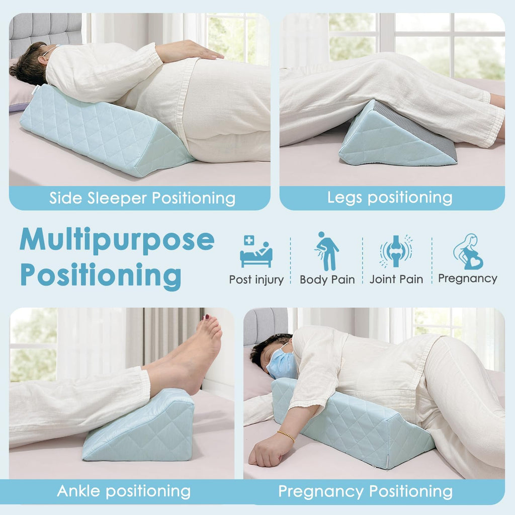 NEPPTthy NEPPT Wedge Pillow for Seniors Side Sleeping Post Surgery Wedge Bedsore Pressure Relief Incline Pillow Patient Turning Wedges…