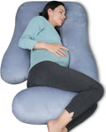 Moonpark MOON PARK Pregnancy Pillows for Sleeping - 57 Inch U Shaped Full Body Maternity Pillow with Removable Cover - Support for Back, Le…
