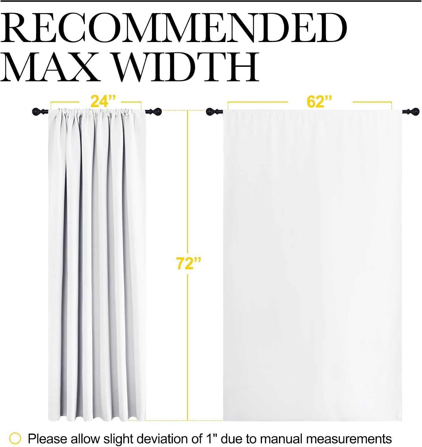 NICETOWN 2 Panels Blackout Curtains, Rod Pocket Window Curtains Room Darkning Drapes for Bedroom/Living Room, Thermal Insulated Solid…