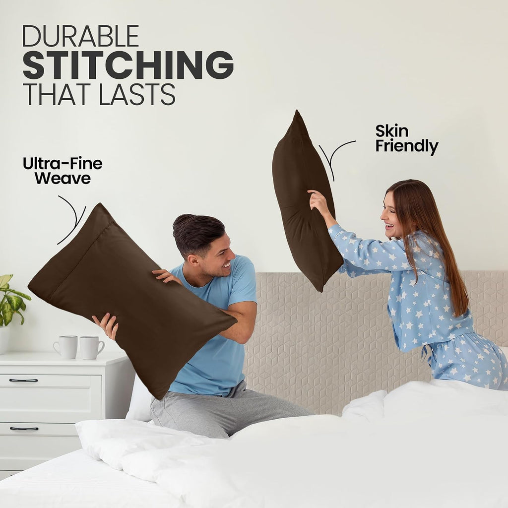 Utopiabedding Utopia Bedding King Pillow Cases - 2 Pack - Envelope Closure - Soft Brushed Microfiber Fabric - Shrinkage and Fade Resistant…