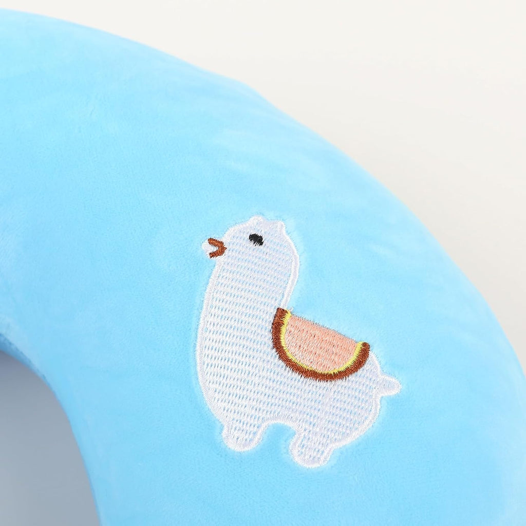 MissSoul Kids Neck Pillow for Travel with Sleep Eye Mask, Cute Travel Neck Pillow, Memory Foam Flight Sleeping Headrest Pillow for Boys & G…