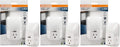 LEDVANCE Sylvania LED Night Light with USB Port and Socket, 3-Color Select, Frosted, 3000K, 5 Lumens, Cool White - 3 Pack (64991)