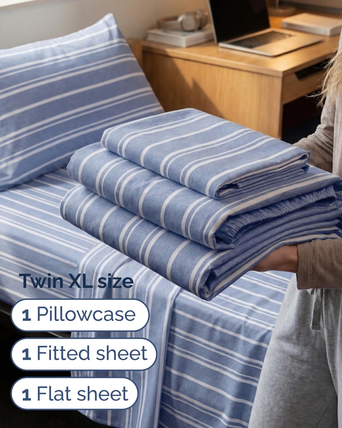Twin XL Size 3 Piece Sheet Set - Comfy Breathable & Cooling Sheets - Hotel Luxury Bed Sheets for Women & Men - Deep Pockets, Easy-Fit…