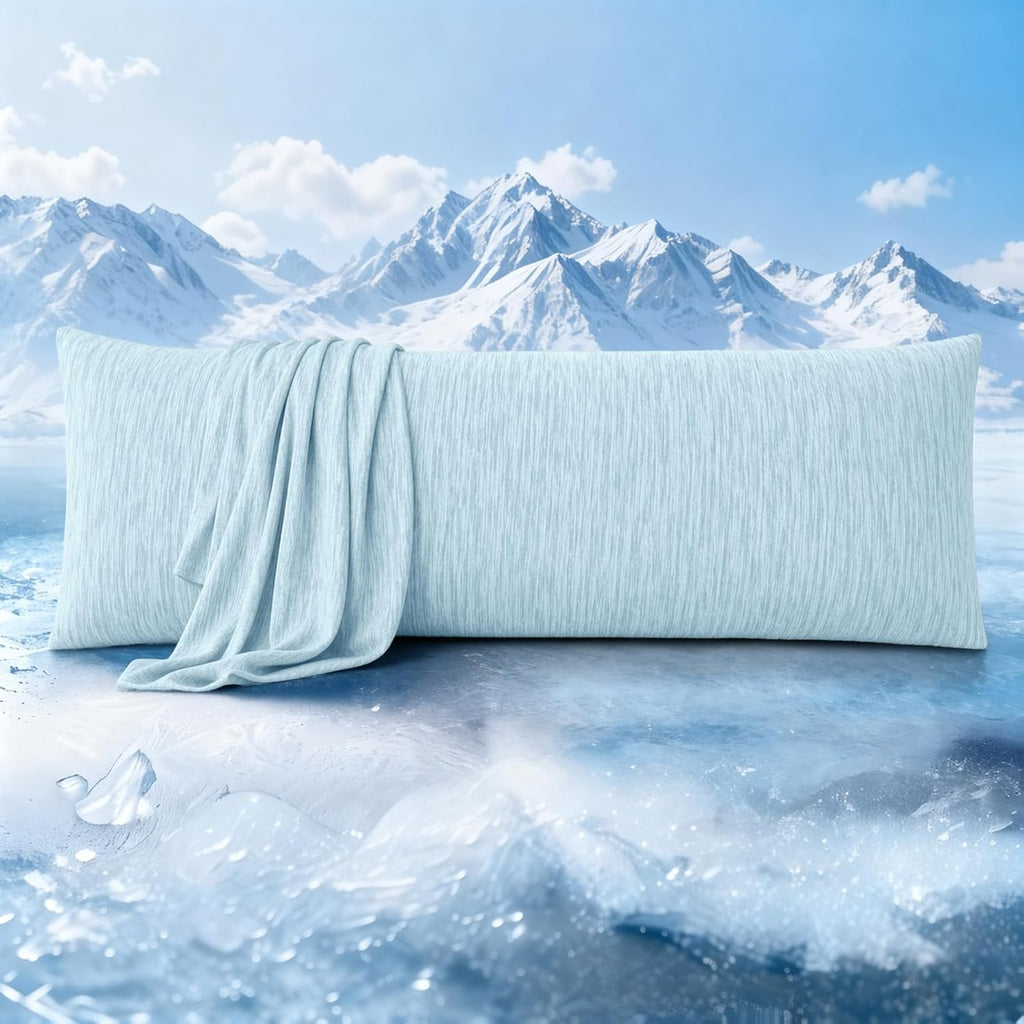 Zonli Cooling Body Pillowcase for Hot Sleepers, Breathable Body Pillow Cover, Double-Sided Cooling Fabric, Soft Silky Touch, Ideal for Nigh…