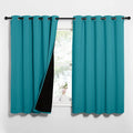 Nicetown Peacock Teal 100% Blackout Lined Curtains, 2 Thick Layers Completely Blackout Window Treatment Thermal Insulated Drapes for Kitche…