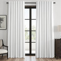 Topfinel 90 inch long 100% Blackout linen curtains 2 Panels set Beige White Window Drapes with Back Tab Rod Pocket Light Blocking Room dark…