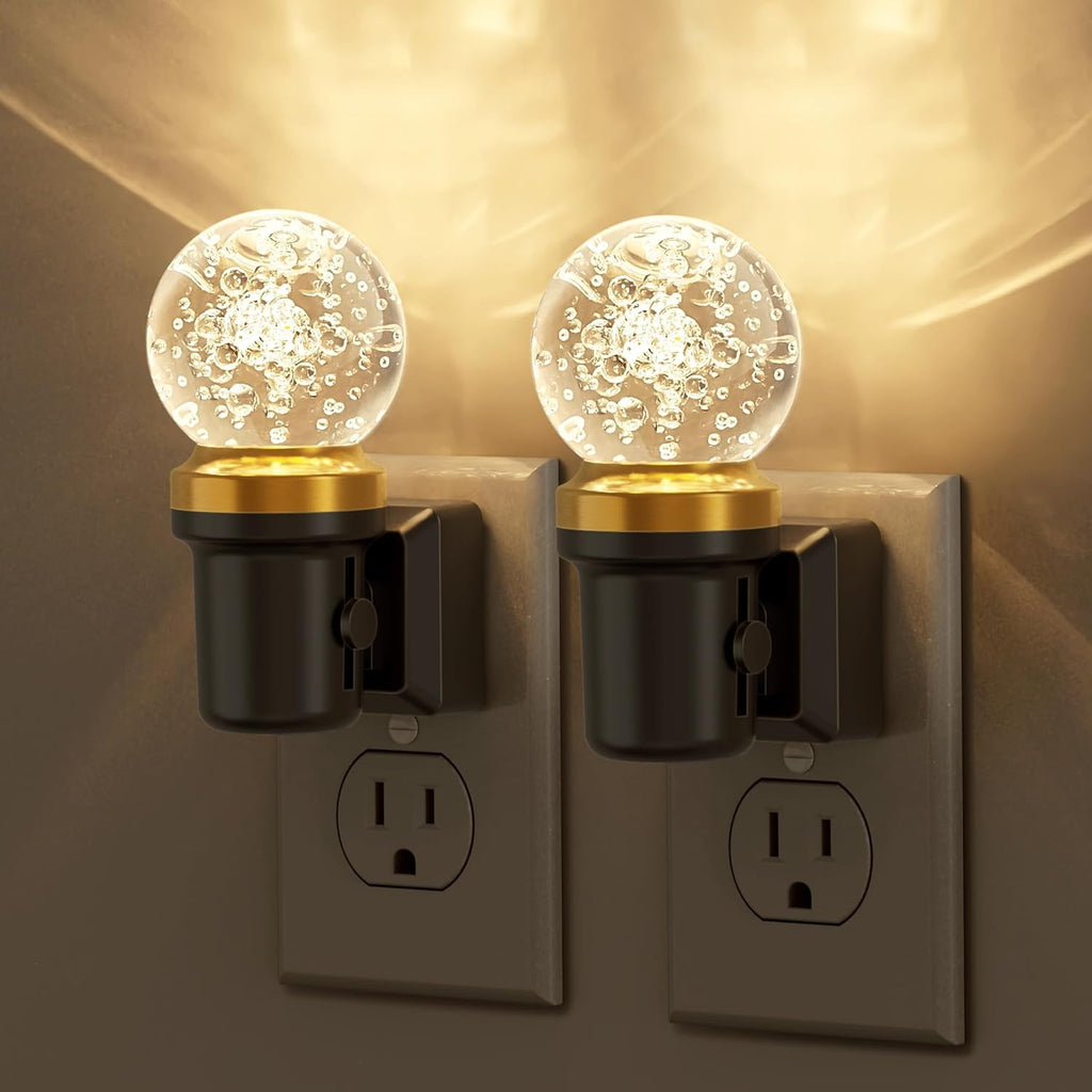 JandCase Night Lights Plug into Wall, 2 Pack Dimmable Night Light Pulg in, Globular Automatic Night Lights with Auto Light Sensor, Adjustab…
