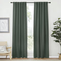 Nicetown Living Room Darkening Curtains - (Dark Mallard Color) W42 x L70, Set of 2, Home Decor Room Darkening Thermal Insulated Drapery Pan…