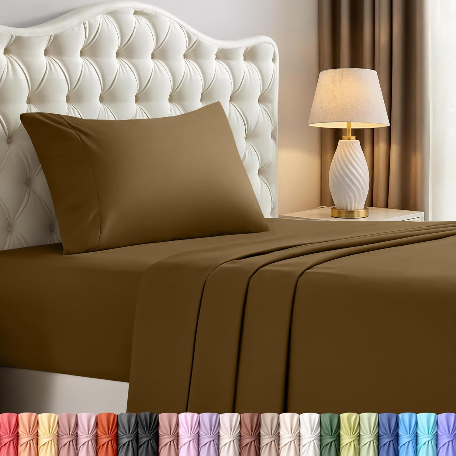 Utopiabedding Utopia Bedding Twin Sheet Set – 3 Piece Bed Sheets for Twin Size Bed, Soft and Breathable Microfiber, Includes 1 Fitted Sheet…