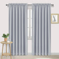 DWCN Blackout Curtains for Living Room Thermal Insulated, Energy Saving & Noise Reducing Bedroom Curtains, Silver Grey, W 70x L 84 Inch…
