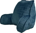 Bytide DIY Assembly Art Velvet Backrest Reading Bed Rest Pillow with Arms & Pockets, 18" H for Sitting in Bed Couch Sofa, Back Support Cush…