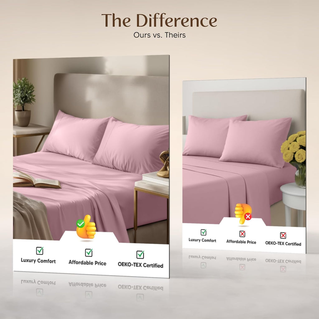 Utopiabedding Utopia Bedding Full Size Sheet Set – 4 Piece Bed Sheets, Soft and Breathable Microfiber, Includes 1 Fitted Sheet, 1 Flat Shee…