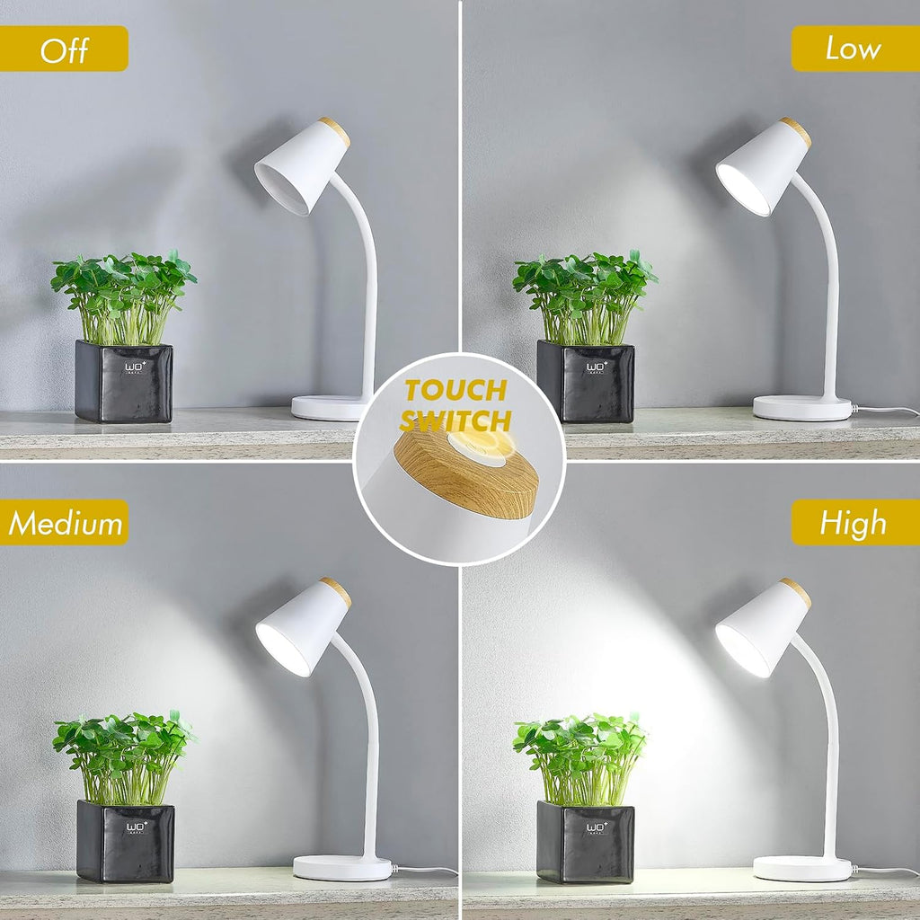 WelcometoEJIAXIN EJIAXIN Desk Lamp for College Dorm Room - Small LED Desk Lamp Touch Dimmable Reading Light for Home Office - Adjustable Fl…