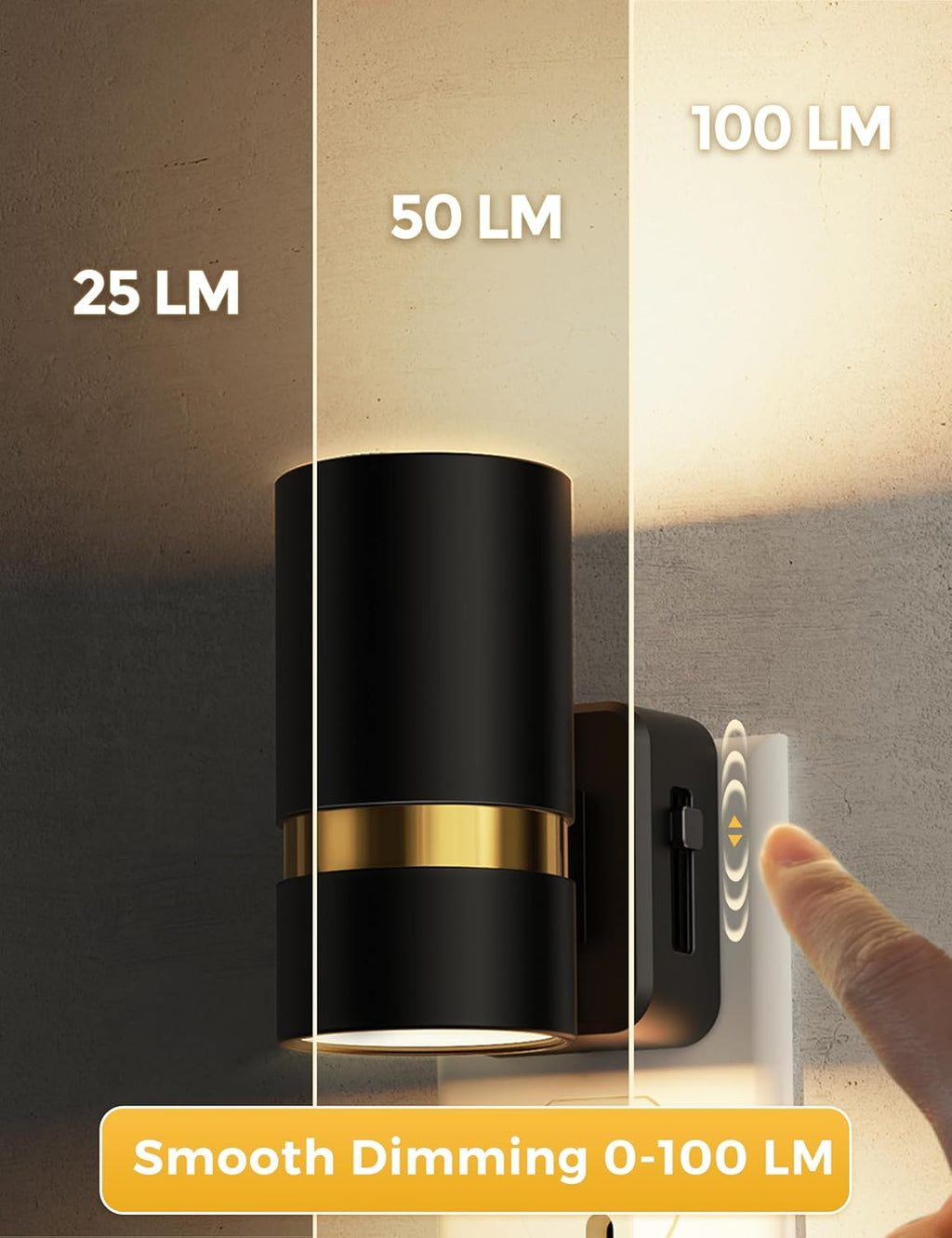 L LOHAS LED Night Lights Plug into Wall, Dimmable Night Light with 0-100LM Brightness Adjustable, 3000K Soft White, Nightlight with Dusk…