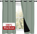 Nicetown 100% Blackout Curtains 54 inches Long, Double-Deck Completely Blackout Window Treatment Thermal Insulated Lined Drapes for Small W…