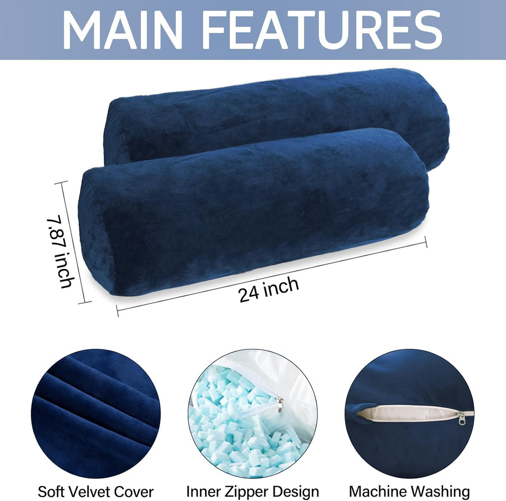 1Middleone 1 MIDDLE ONE Body Pillow, Memory Foam Body Pillows for Adults Sleeping, Decorative Bolster Pillow for Bed & Couch, Long Cylinder…