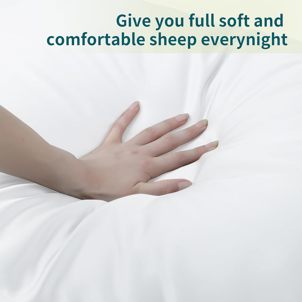 4-Pack Bamboo Viscose Zippered Pillow Cases Queen Size, 400 Thread Count Cooling Pillow Protectors for Hot Sleepers, Luxurious Hotel…