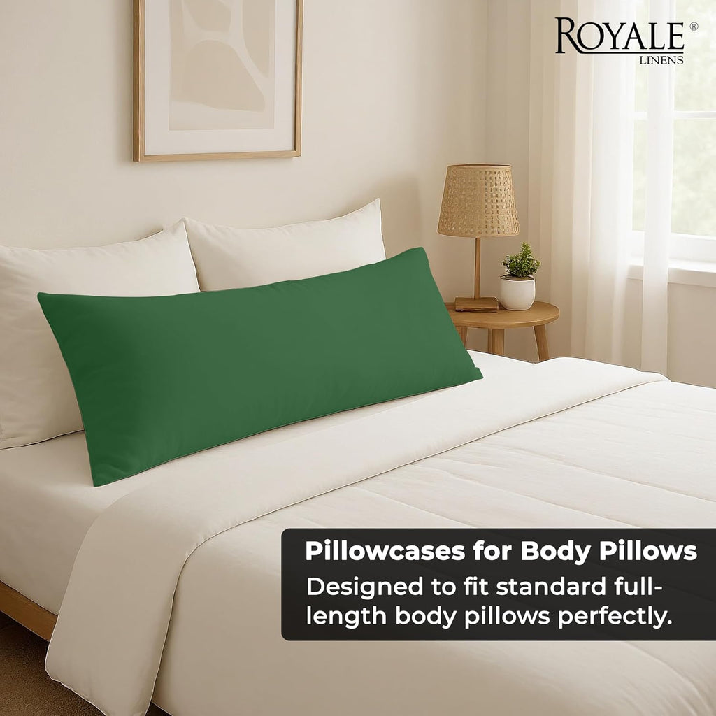 Royalelinens ROYALE LINENS Body Pillow Cover - Double Brushed 1800 Microfiber - 20"x54" with Hidden Zipper Closure - Wrinkle & Fade Resista…