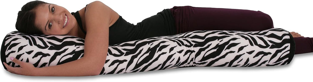 Deluxe Comfort Microbead Body Pillow (47" x 7") - Mooshi Squishy Soft - Prenatal Pregnancy Pillow - Full-Body Side Sleeper - Body Pillow…