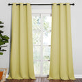 NICETOWN Patio Glass Door Blackout Curtains for Bedrooms & Living Room, Privacy Panel Drapes for Dining & Guest Rooms (Paler Yellow, 42"…