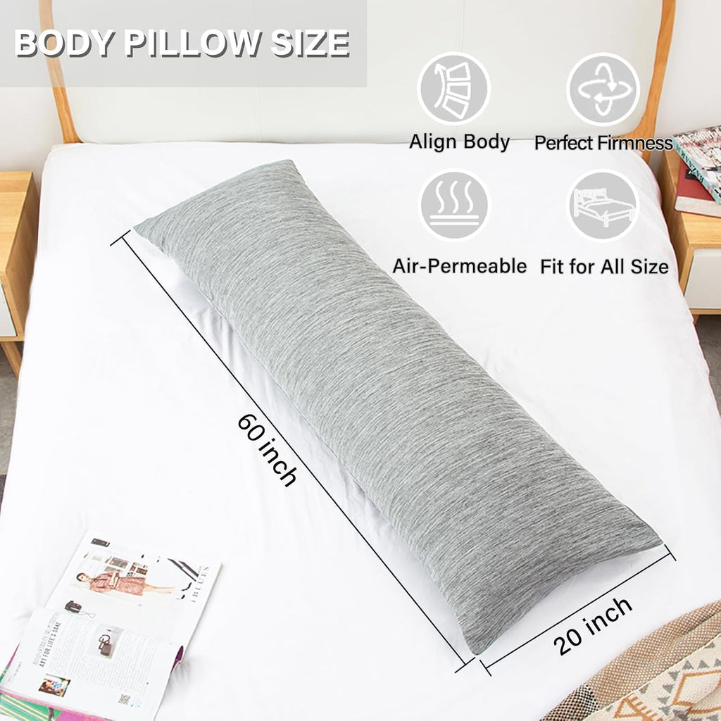 1 MIDDLE ONE Body Pillow, Memory Foam Body Pillows for Adults Sleeping, Long Pillow for Bed, Big Large Firm Full Body Pillow for Side…