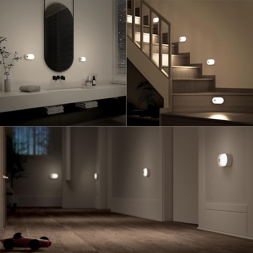 Lyridz Rechargeable Motion Sensor Night Light, Cool White LED Stick-on Closet Light with Dusk to Dawn Sensor, 1-20LM Stepless Adjustable…