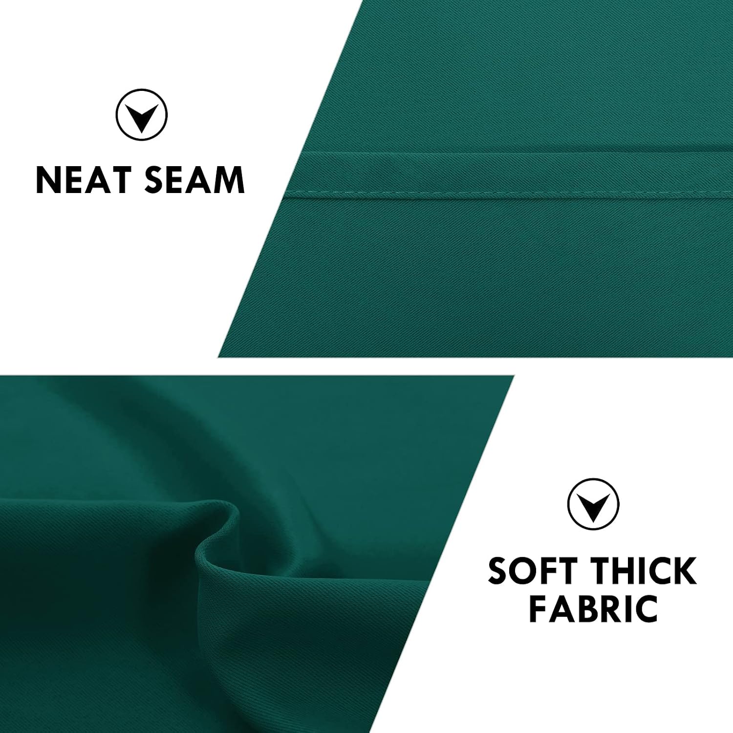 DWCN Blackout Curtains Thermal Insulated, Energy Saving & Noise Reducing Bedroom and Living Room Curtains, Hunter Green, W 42x L 63 Inch…