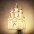 DORESshop Night Lights Plug into Wall,3D Printed Castle Night Light, 3000K Soft White NightLight, 3 Level Brightness Adjustable Dimmable…