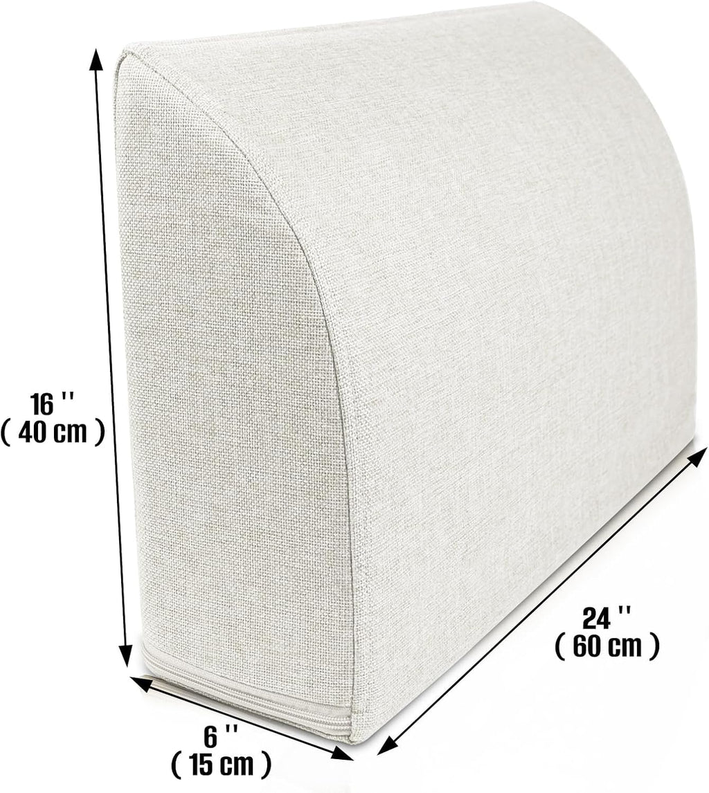 2PCS Sofa Couch Back Cushions, Backrest Support Pillow for Elderly, Extra Large Thick Lumbar Support Pillow for Home (24x16x6 in, Linen…