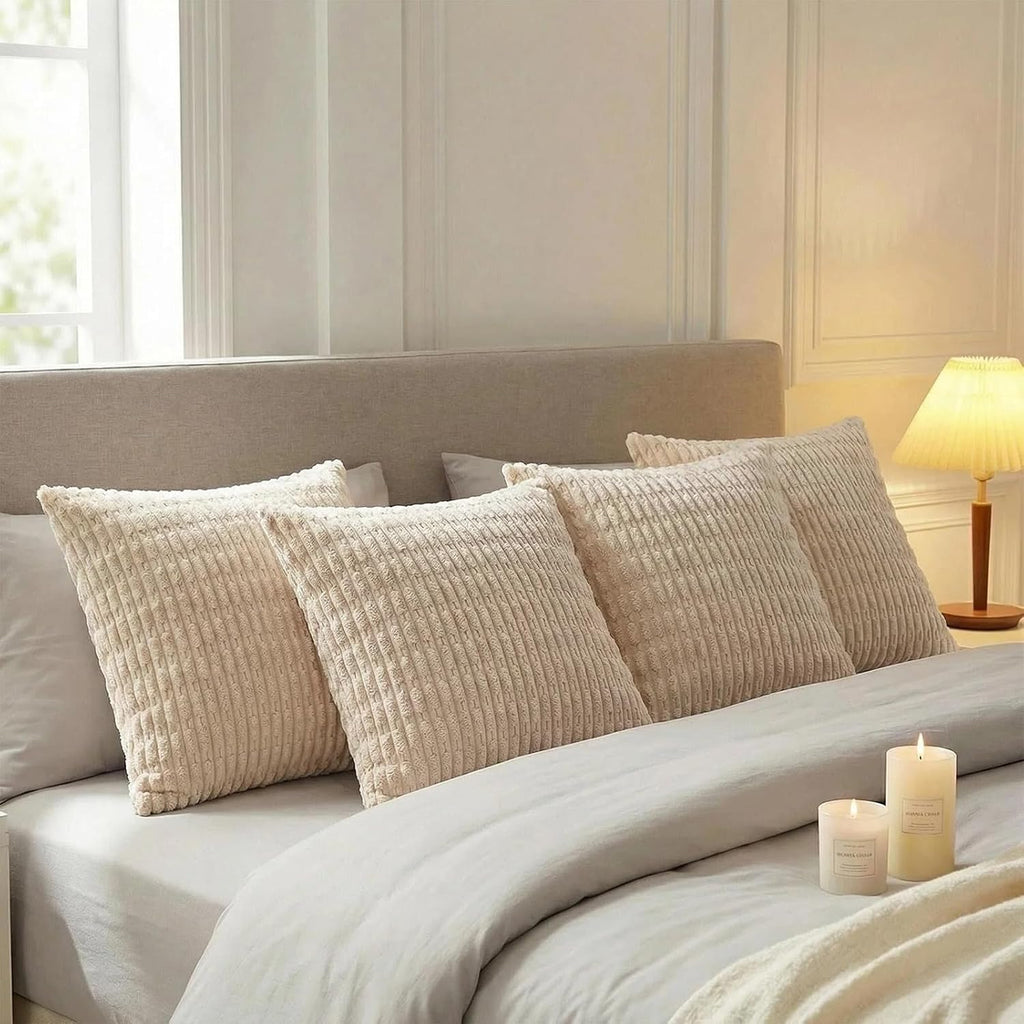 Fancy Homi 4 Packs Decorative Throw Pillow Covers for Living Room Couch Bed, Modern Farmhouse Boho Home Décor Accent Cushion Case, 18" x…