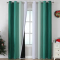 Estelartextiler Estelar Textiler Green and Greyish White Ombre Blackout Curtains 90 Inch Length 2 Panels Set, Thermal Insulated Drapes for…