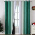 Estelartextiler Estelar Textiler Green and Greyish White Gradient Blackout Curtains 102 Inches Long for Bedroom, Thermal Insulated Full Roo…