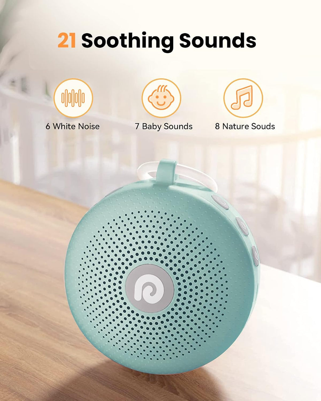 Dreamegg Sound relaxation Machine - Portable Sound Machine for Baby Adult, Features Powerful Battery, 21 Soothing Sound, Noise Canceling…