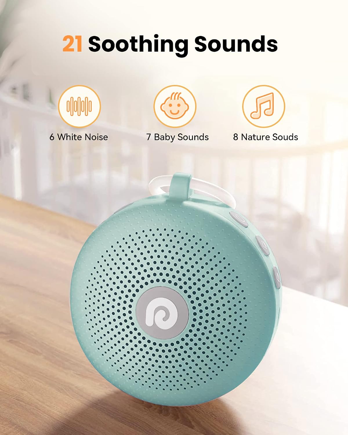 Dreamegg Sound relaxation Machine - Portable Sound Machine for Baby Adult, Features Powerful Battery, 21 Soothing Sound, Noise Canceling…