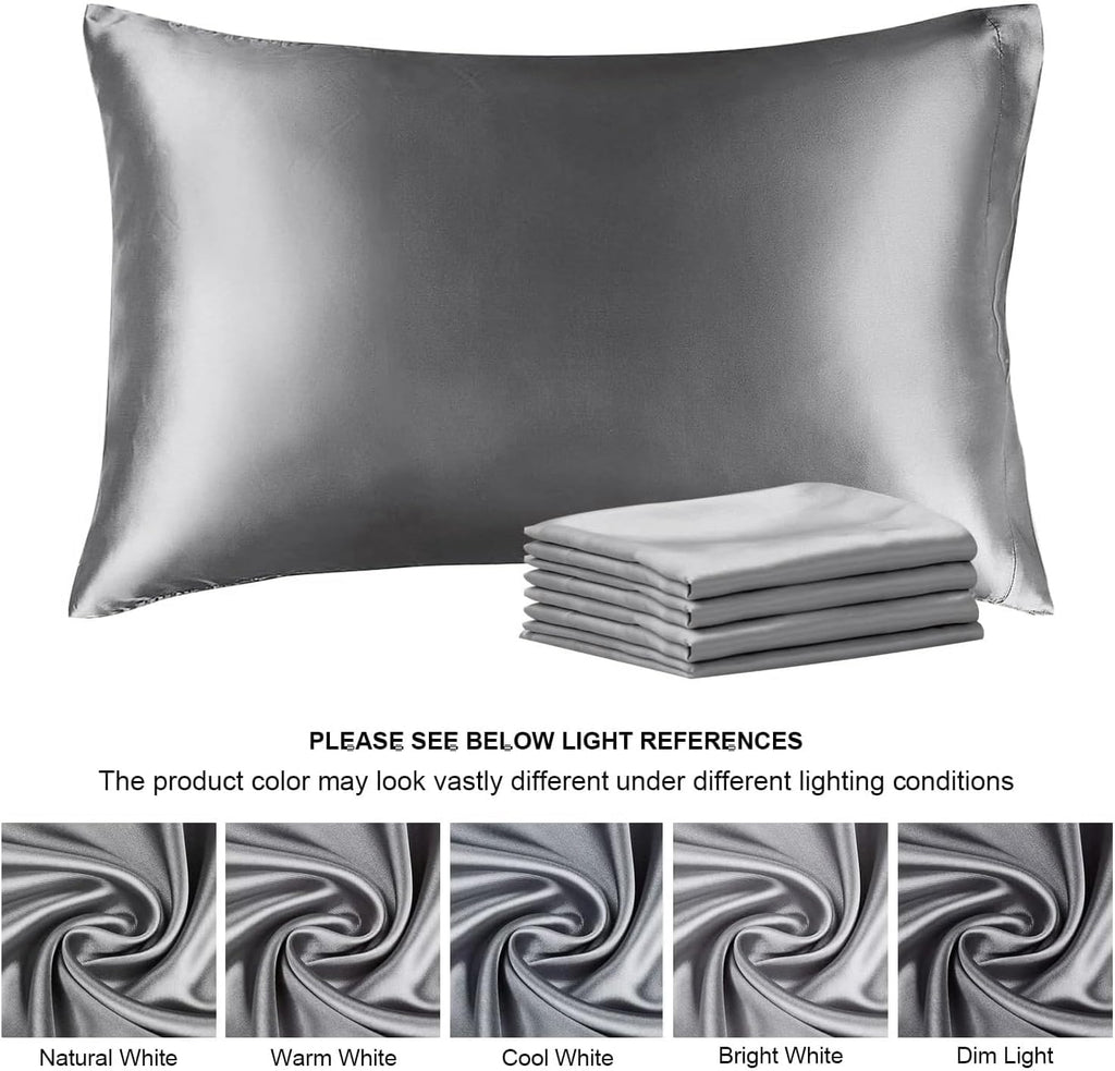Bedelite Satin Pillowcase for Hair and Skin, Super Soft Similar to Silk Pillow Cases 4 Pack with Envelope Closure, Cooling Pillowcases for…