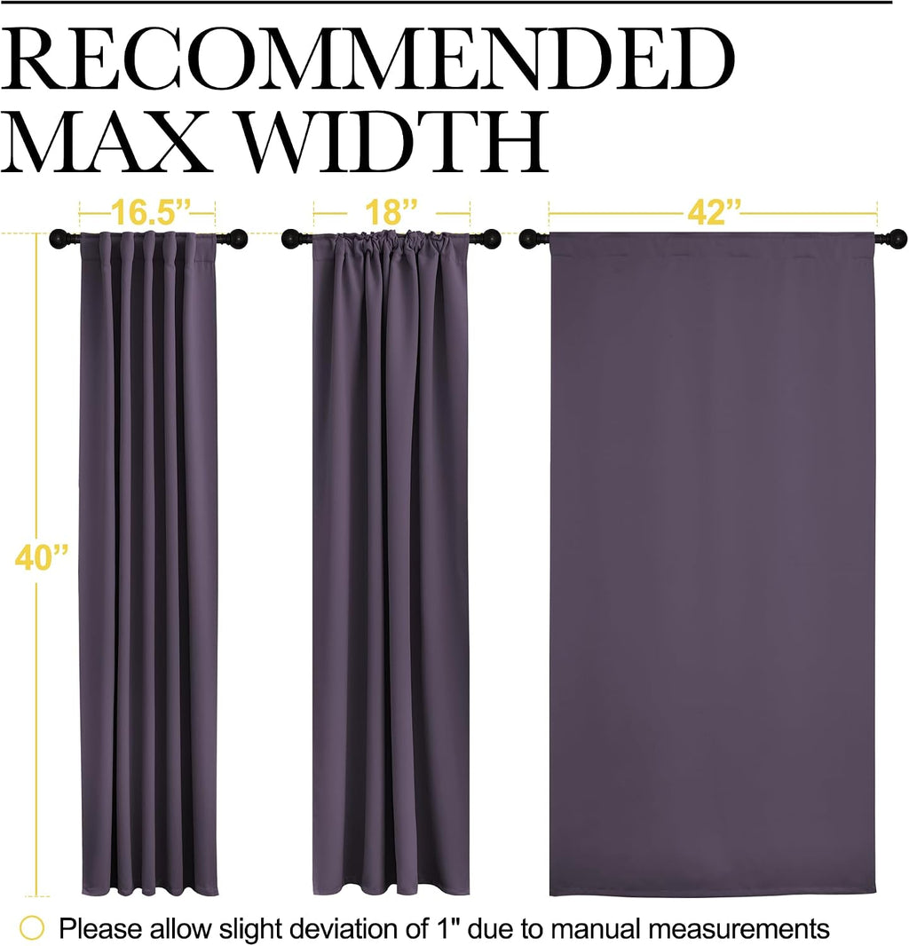 NICETOWN RV Curtains for Camper Windows - (Greyish Purple Color) 42x40 Inch, 2 Panels Set, Thermal Insulated Room Darkening Blackout…