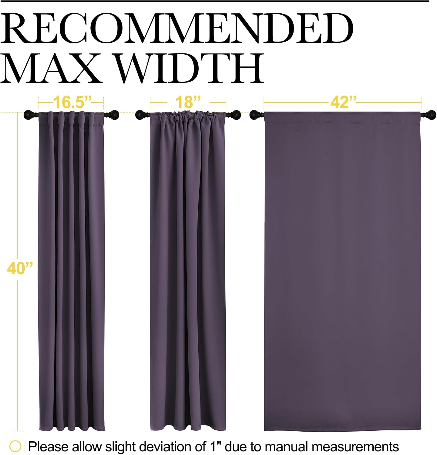 NICETOWN RV Curtains for Camper Windows - (Greyish Purple Color) 42x40 Inch, 2 Panels Set, Thermal Insulated Room Darkening Blackout…