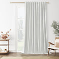 Guken White 100% Blackout Linen Curtains 70 Inch Wide by 108 Inch for Living Room Bedroom Back Tab Thermal Insulated Black Out 1 Drapes Roo…