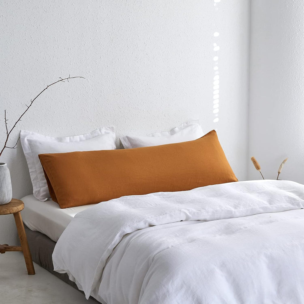 Simple&Opulence Body Pillow Cover 20" x 54",100% Pure Linen, Ultra Soft and Breathable, Body Pillowcase with Envelope Closur…