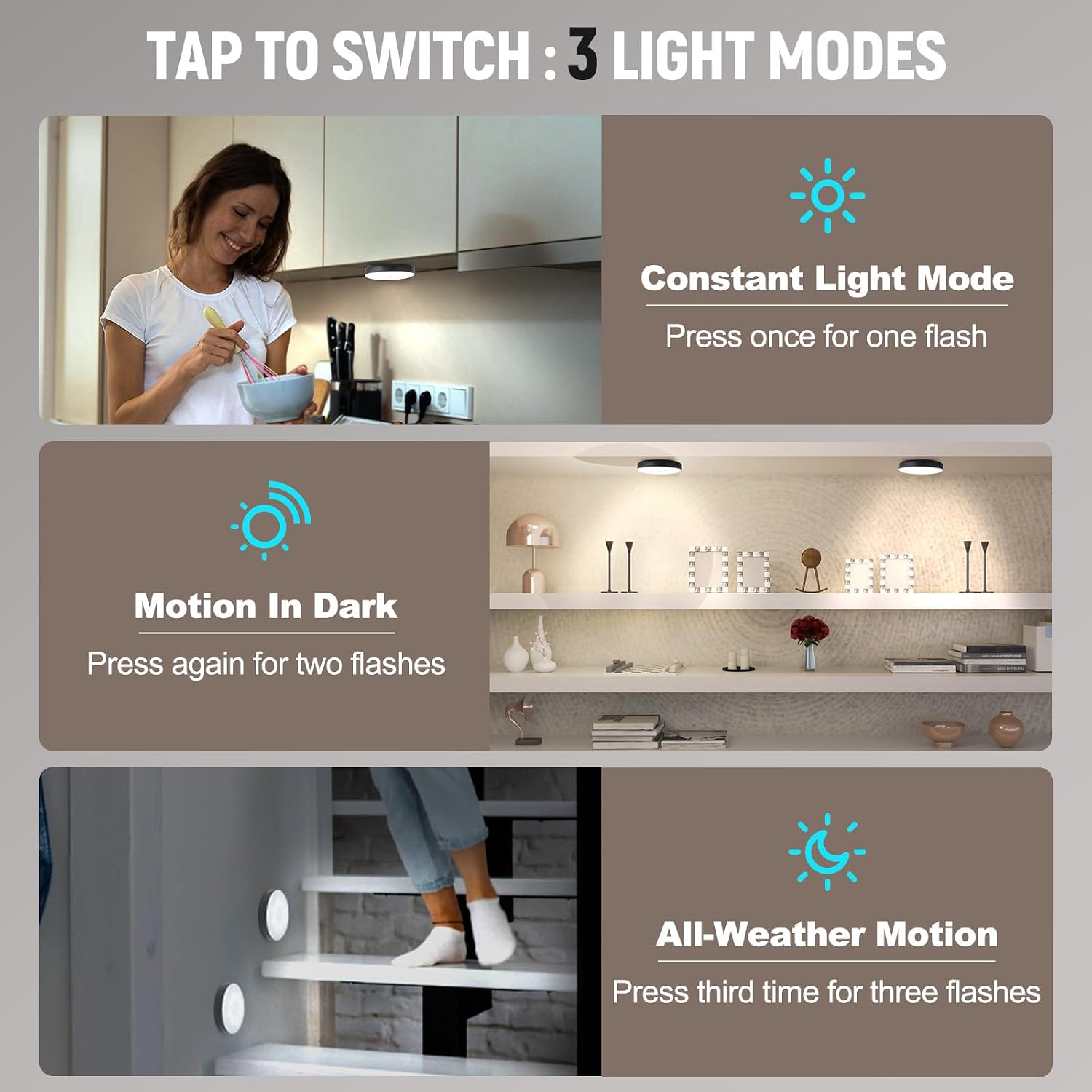 DWEPTU Motion Sensor Night Light 2 Pack LED Night Lights, Dusk to Dawn Motion Sensor for Bedroom, Bathroom, Toilet, Stairs, Kitchen, Hallway