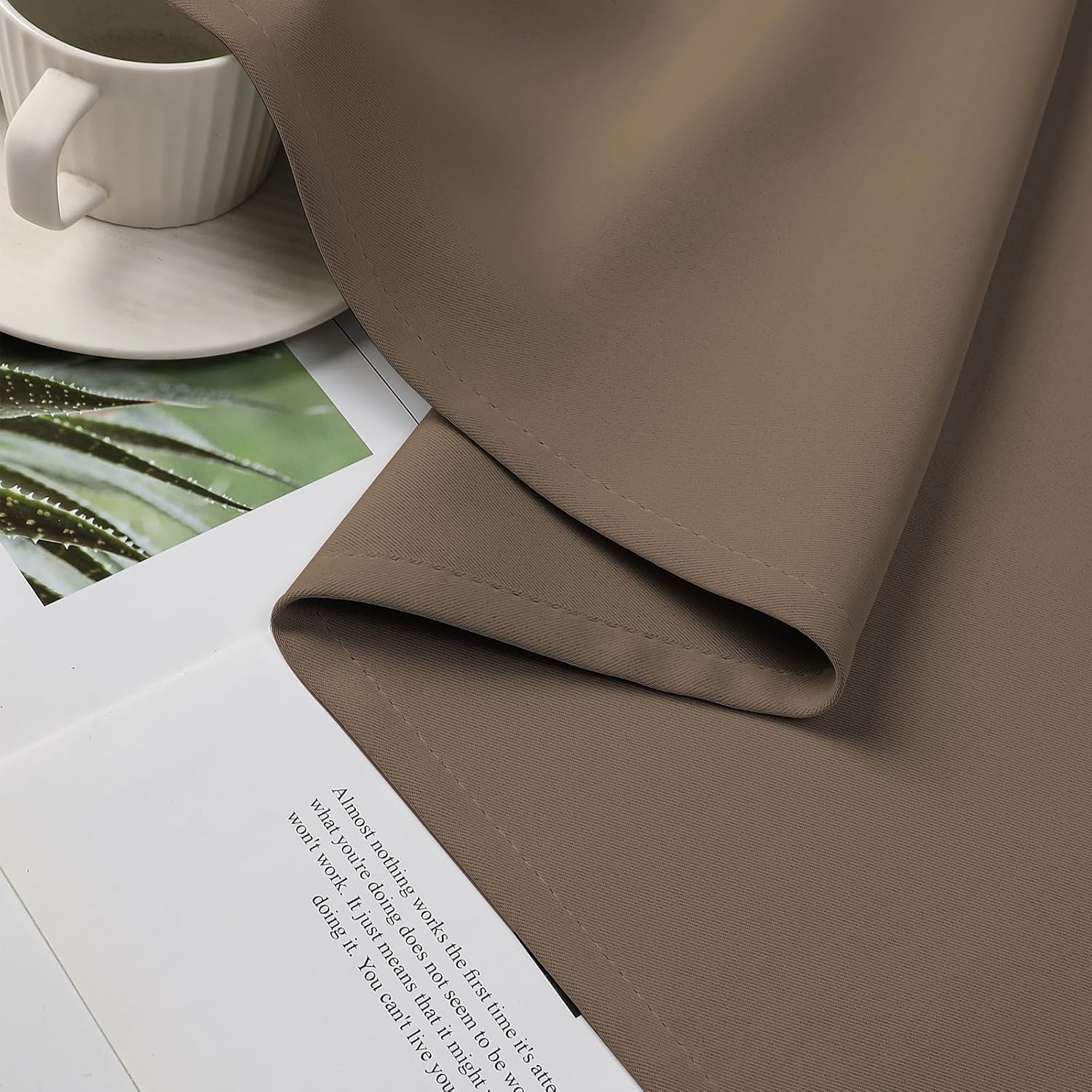 CUCRAF Khaki Blackout Curtains 54 inch Length 2 Panels Set, Room Darkening Drapes for Living Room Bedroom, Thermal Insulated Light…