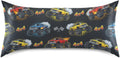 Monster Truck Fire Black Print Pillow Covers Silk Pillowcase for Hair and Skin Soft Breathable Smooth Cooling Satin Pillowcase King Size…