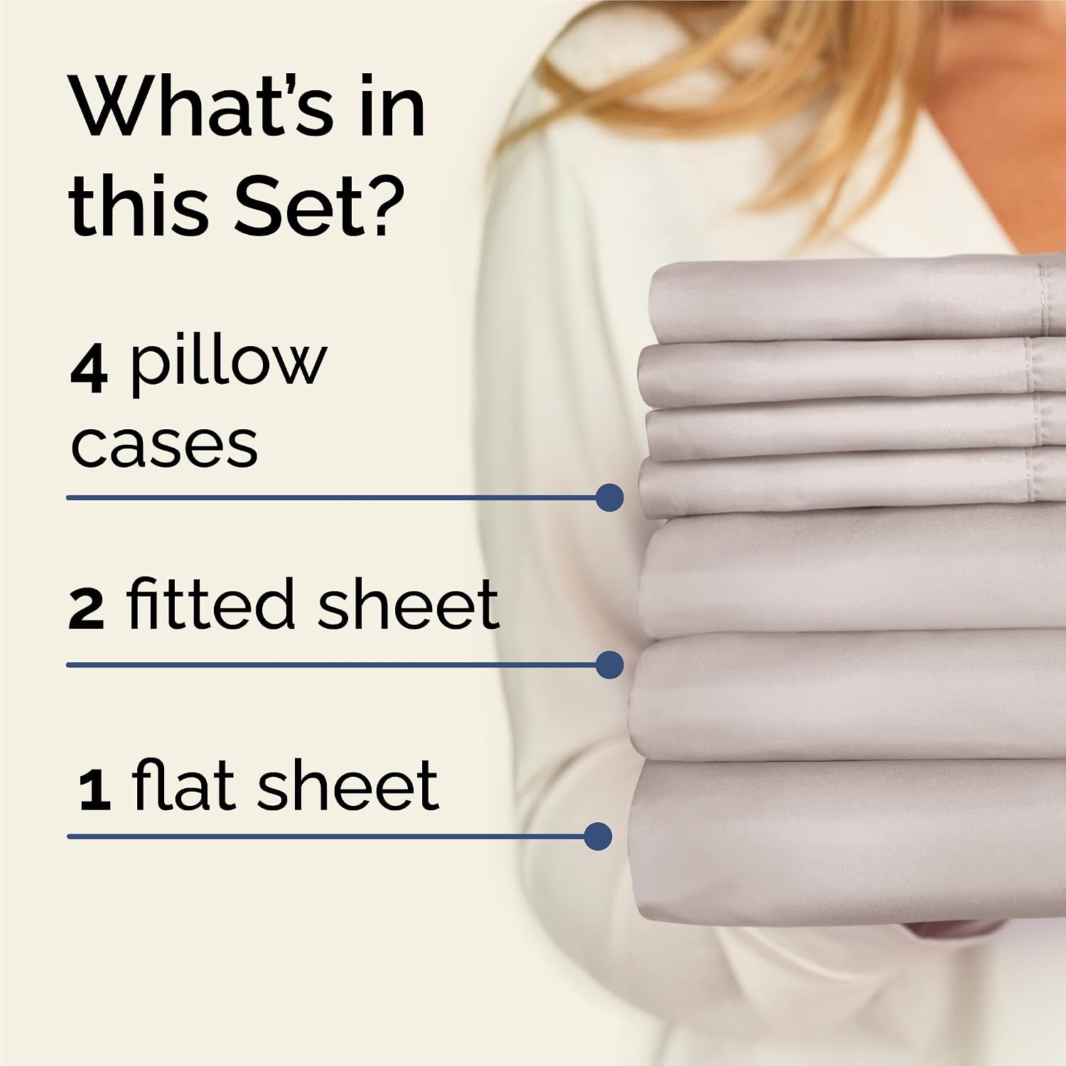 Split King 7 Piece Sheet Set - Comfy, Breathable & Cooling - Soft Hotel Luxury Bedding for Women, Men, Kids, Teens & Children - 1 Flat &…