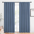 NICETOWN Blackout Curtains Window Draperies - Window Treatment Thermal Insulated Solid Room Darkening Drapes for Bedroom (Stone Blue, Set…