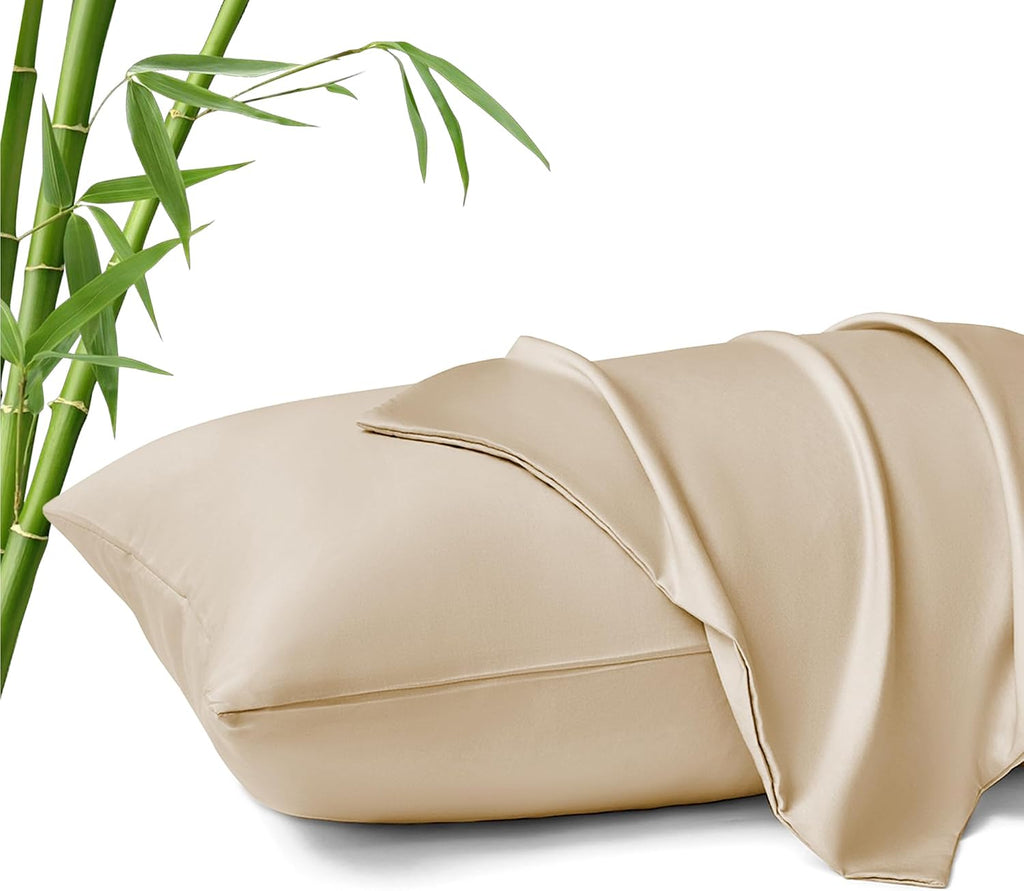 MR&HM Standard Pillow Cases Set of 2, Cooling Pillow Case for Hot Sleepers 20"x26", Breathable & Moisture Wicking, Soft Envelope Pillo…