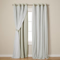 TOWN & COUNTRY LUXE Talia Double Layer Indoor Curtains, Sheer and Room Darkening Blackout, Grommet Top, Energy Efficient, 2-Pack Set…