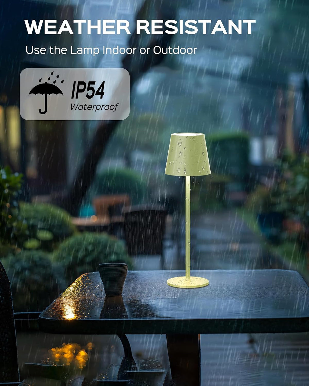 Cordless Table Lamps Rechargeable, 3 Adjustable Height, 5000mAh Battery Operated, 3 Colors Smooth Dimming, Portable LED Waterproof Table…