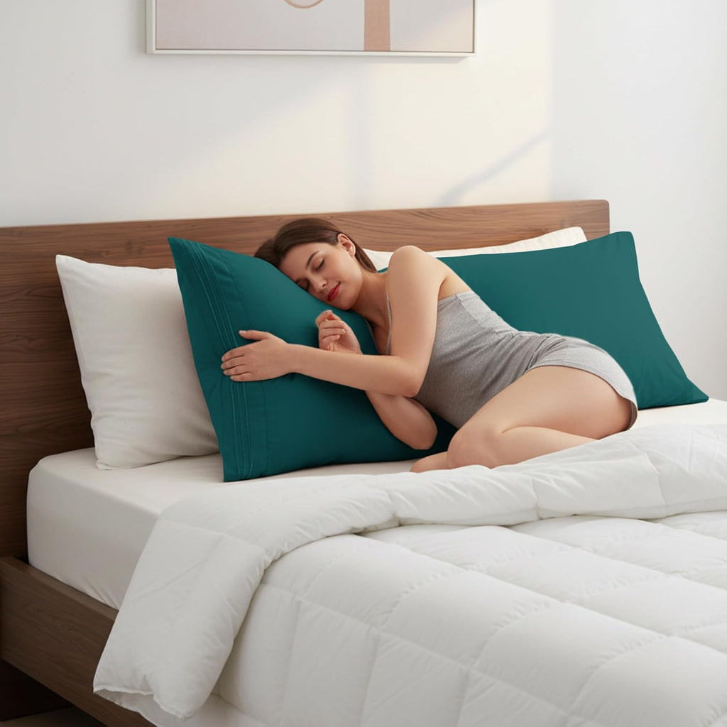 Elegantcomfort Elegant Comfort Luxury Ultra-Soft 1-Piece Pillowcase Set - 1500 Hotel Quality Microfiber Double Brushed - Wrinkle Resistant,…